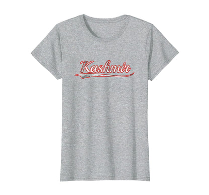 Kashmir Varsity Distressed Throwback T-Shirt - Unique Graphic Unisex - T-Shirt, Sweatshirt, Hoodie