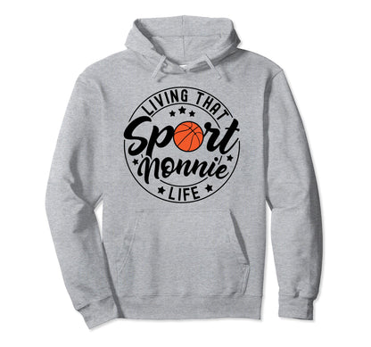 Living That Sport Nonnie Life Baseball Hoodie - Graphic Print Men Women - T-Shirt, Sweatshirt, Hoodie