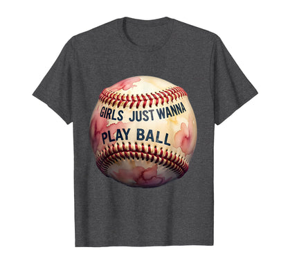 Just Wanna Play Ball Baseball T-Shirt - Graphic Print for Adults - T-Shirt, Sweatshirt, Hoodie