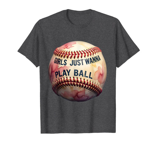 Just Wanna Play Ball Baseball T-Shirt - Graphic Print for Adults - T-Shirt, Sweatshirt, Hoodie