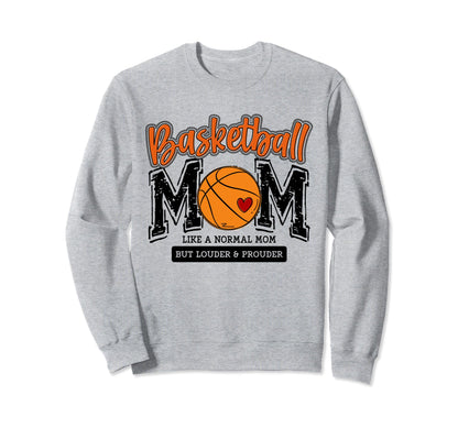 Basketball Mama Orange Game Day Sweatshirt - Streetwear Style Men Women - T-Shirt, Sweatshirt, Hoodie