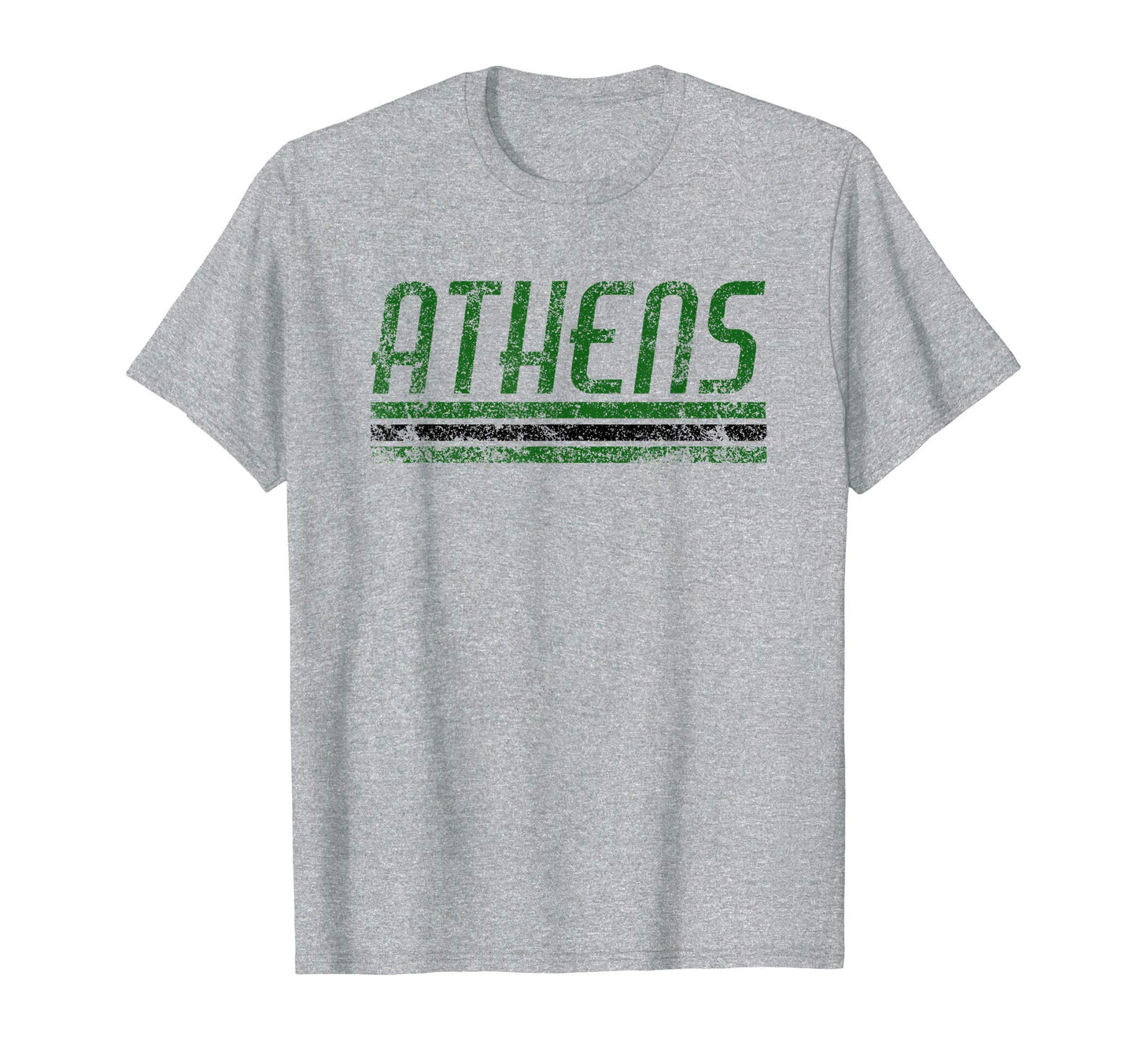 Athens Ohio Weathered Stripe Throwback T-Shirt - Graphic Print for Adults - T-Shirt, Sweatshirt, Hoodie