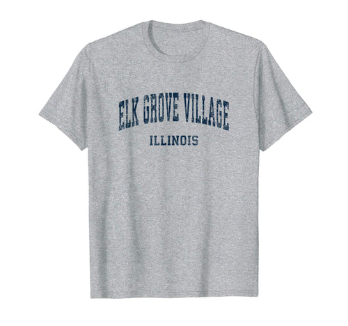 Elk Grove Village Illinois Il Varsity T-Shirt - Custom Art Print Unisex - T-Shirt, Sweatshirt, Hoodie