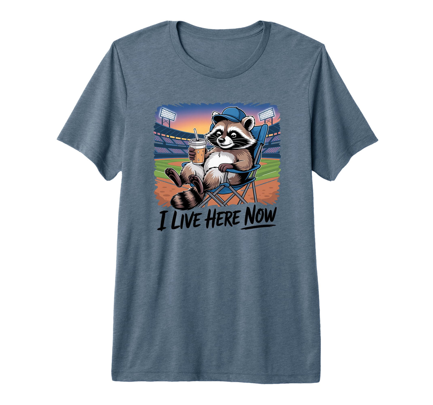 Funny Raccoon Baseball Mom Coffee T-Shirt - Casual Everyday Wear Unisex - T-Shirt, Sweatshirt, Hoodie