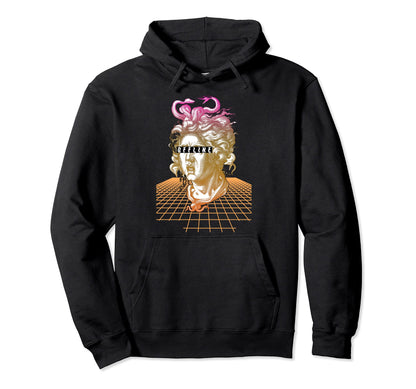 Medusa Vaporwave Aesthetic Ancient Hoodie - Minimalist Print for Adults - T-Shirt, Sweatshirt, Hoodie