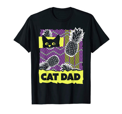 Cat Dad 90S Vaporwave Aesthetic T-Shirt - Unique Graphic for Adults - T-Shirt, Sweatshirt, Hoodie