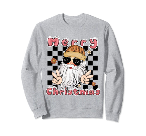 Groovy Santa Claus Peace Boho Sweatshirt - Fun Novelty Design Unisex - T-Shirt, Sweatshirt, Hoodie
