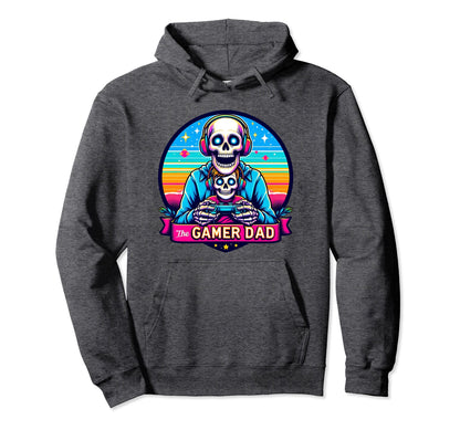 Gamer Dad Funny Skeleton Video Games Hoodie - Streetwear Style for Adults - T-Shirt, Sweatshirt, Hoodie