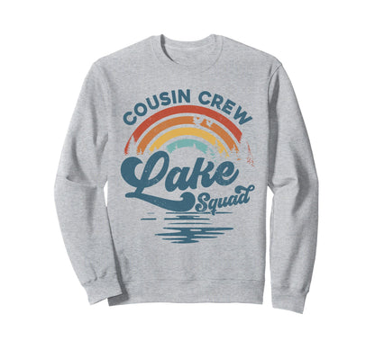 Cousin Crew Lake Squad Groovy Sweatshirt - Aesthetic Graphic Unisex - T-Shirt, Sweatshirt, Hoodie