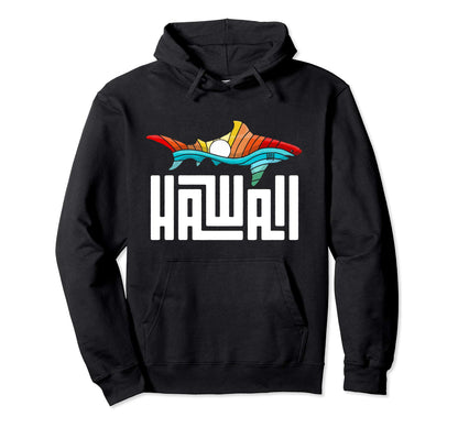 Hawaii Rainbow Shark Hoodie - Novelty Apparel Unisex - T-Shirt, Sweatshirt, Hoodie
