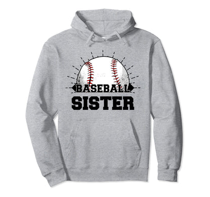 Game Day Baseball Sister Hoodie - Trendy Graphic for Adults - T-Shirt, Sweatshirt, Hoodie