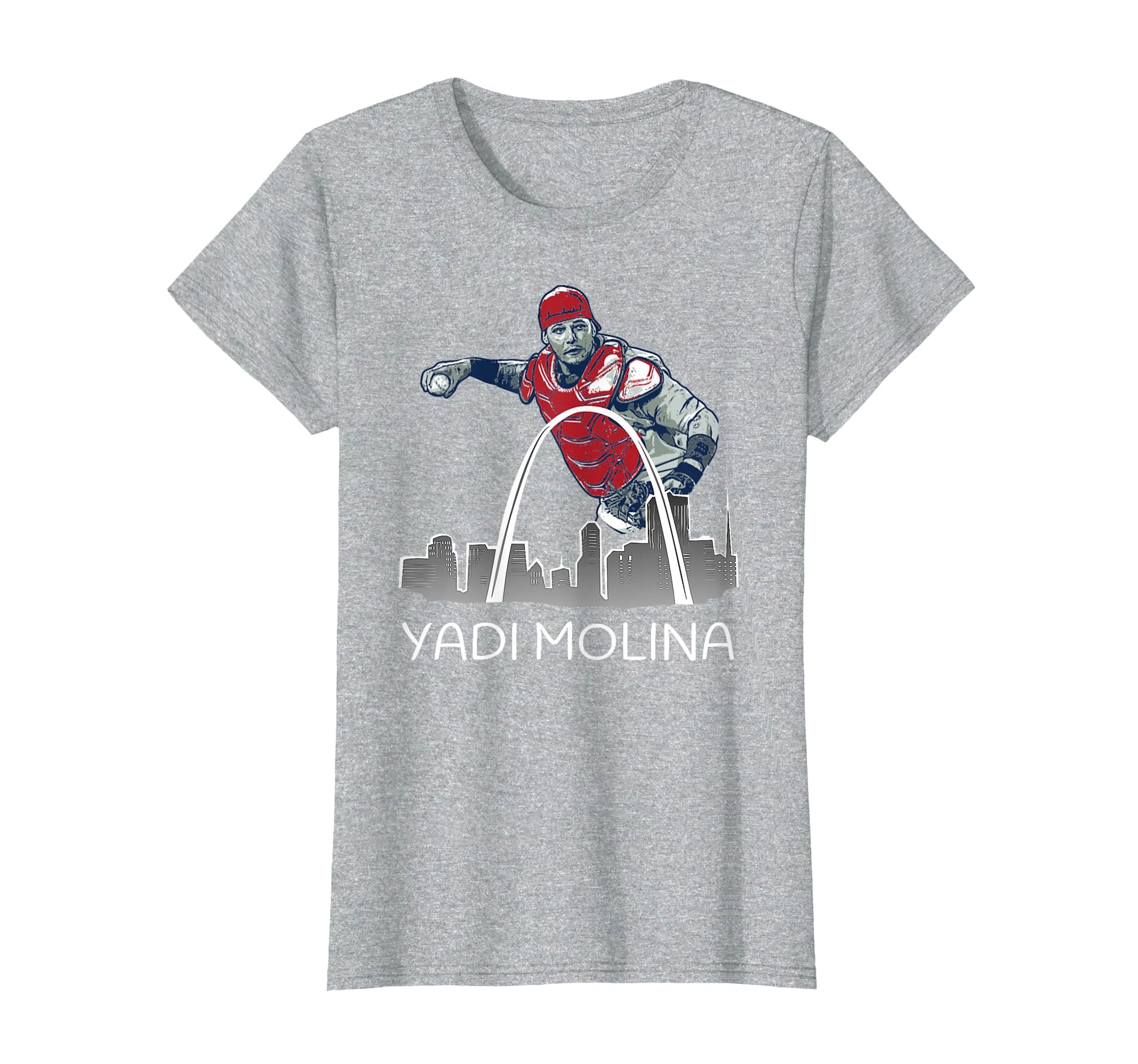 Yadier Molina Skyline T-Shirt - Casual Everyday Wear Men Women - T-Shirt, Sweatshirt, Hoodie