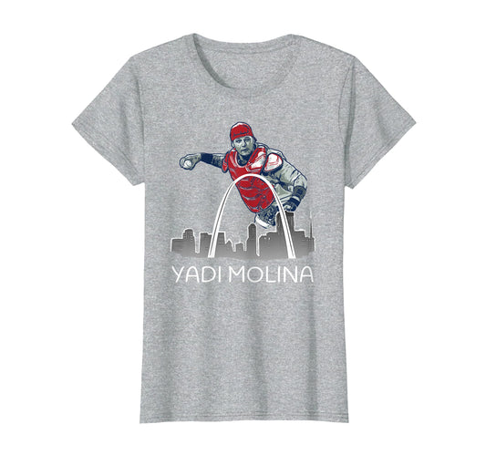 Yadier Molina Skyline T-Shirt - Casual Everyday Wear Men Women - T-Shirt, Sweatshirt, Hoodie