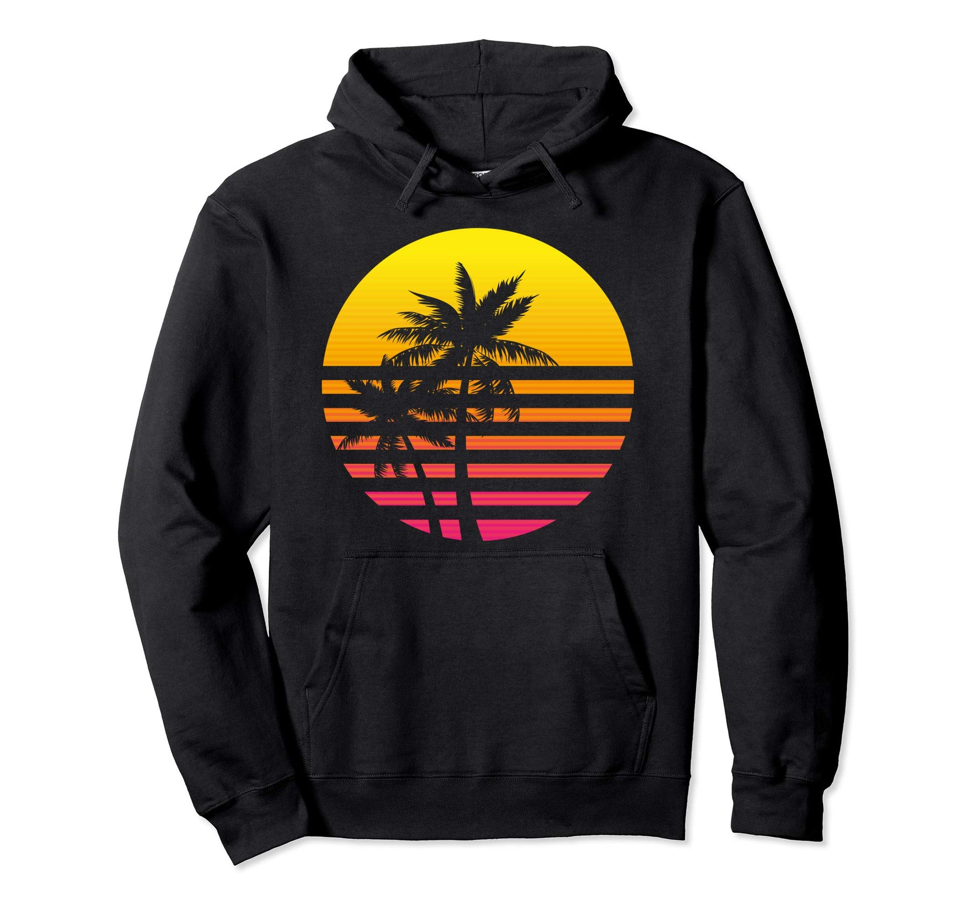 Palm Trees Sunset Summer Vacation Hoodie - Streetwear Style Unisex - T-Shirt, Sweatshirt, Hoodie
