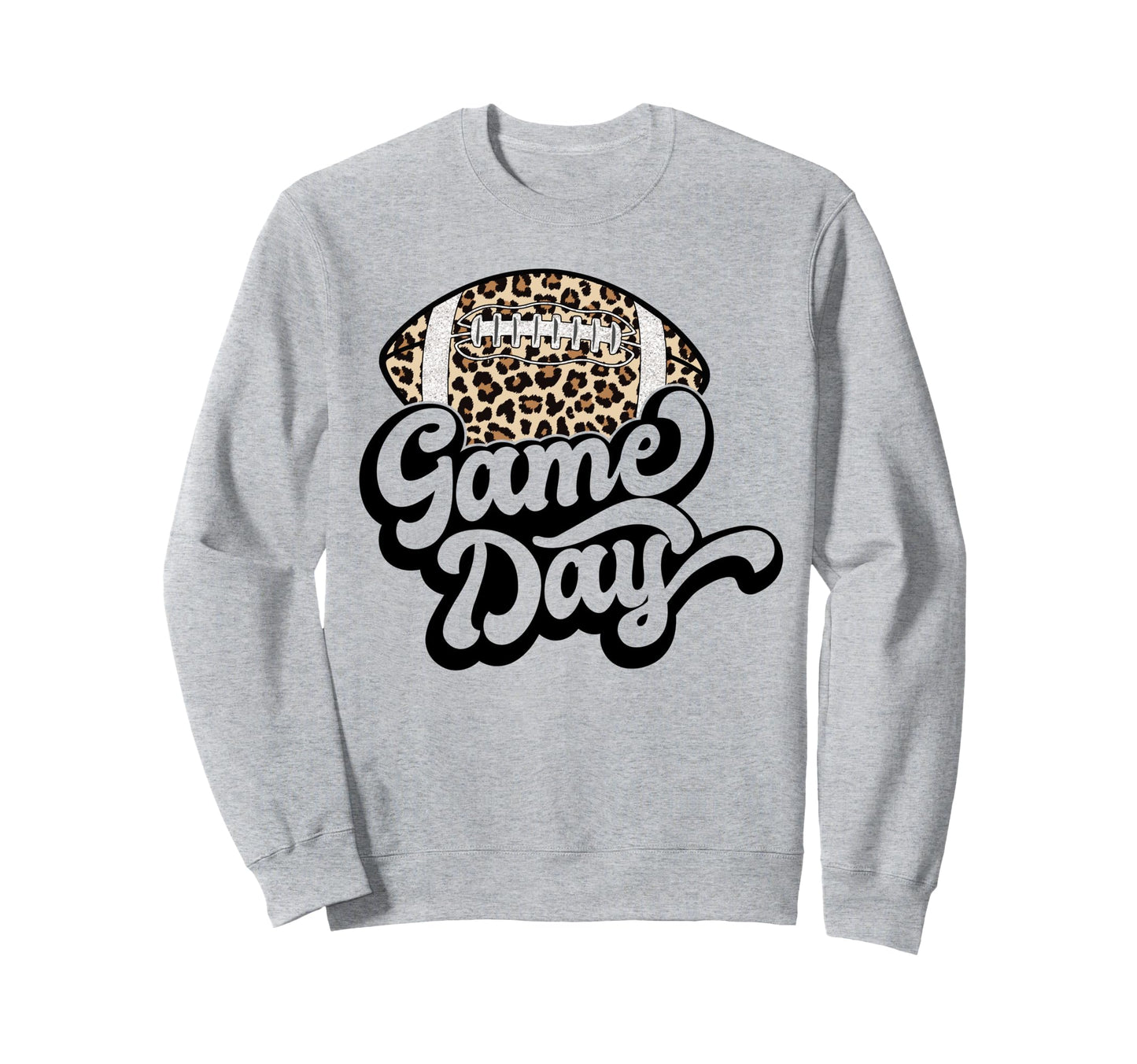 Game Day Leopard Football Mom Sweatshirt - Streetwear Style Unisex - T-Shirt, Sweatshirt, Hoodie