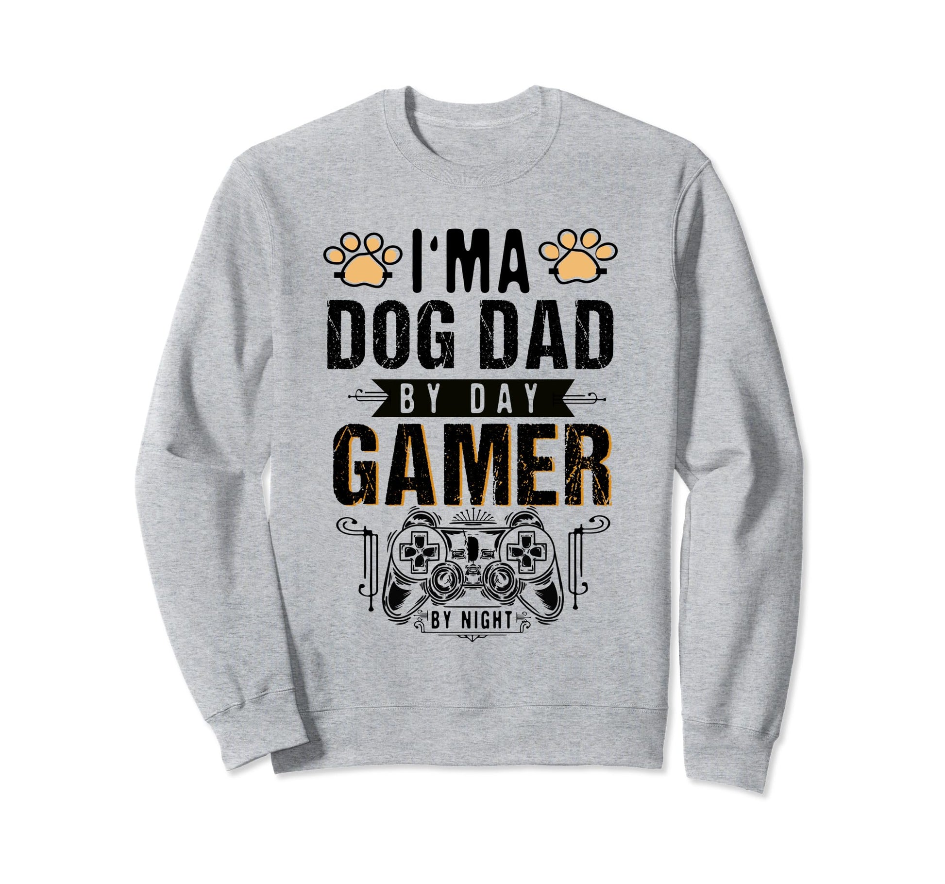 Mens Dog Dad Day Gamer Night Fathers Sweatshirt - Graphic Print for Adults - T-Shirt, Sweatshirt, Hoodie