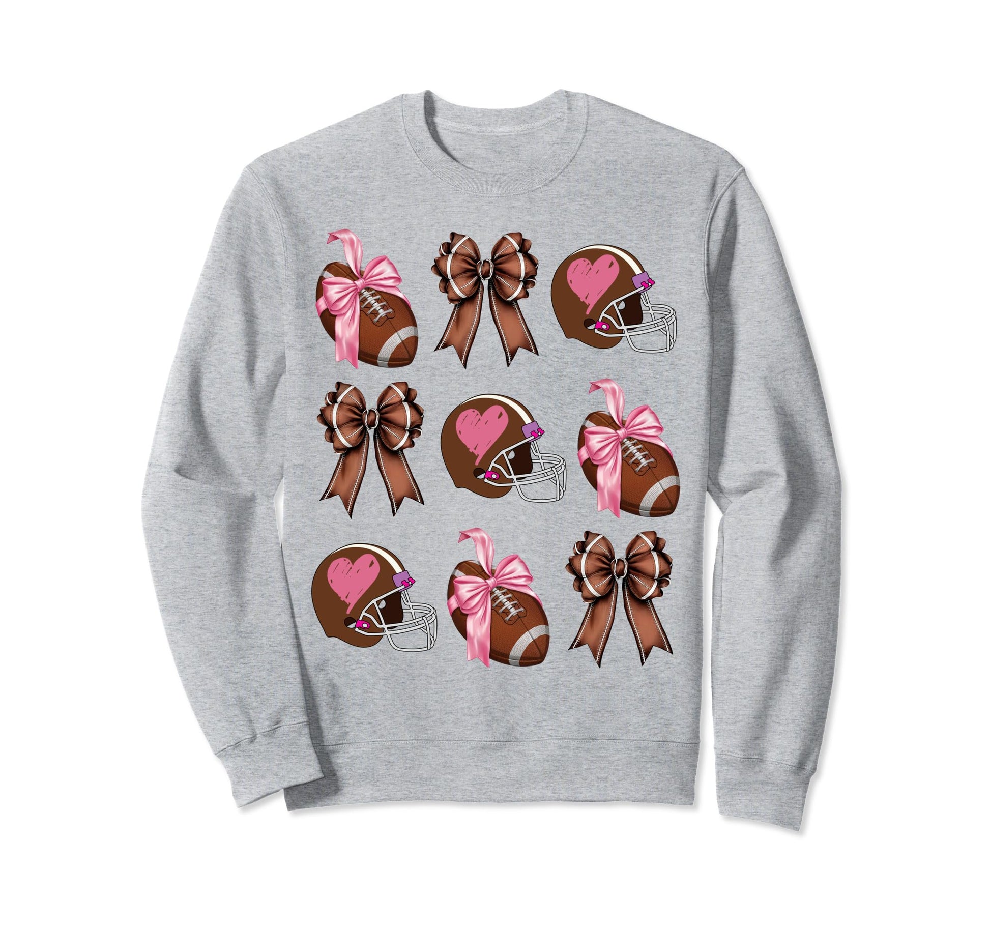 Womens Moms Coquette Bow Football Lover Sweatshirt - Unique Graphic Unisex - T-Shirt, Sweatshirt, Hoodie