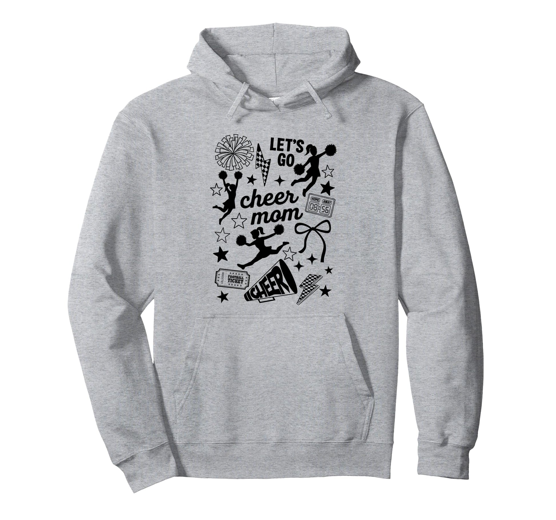 Cheer Mom Football Cheerleading Game Hoodie - Custom Art Print Men Women - T-Shirt, Sweatshirt, Hoodie
