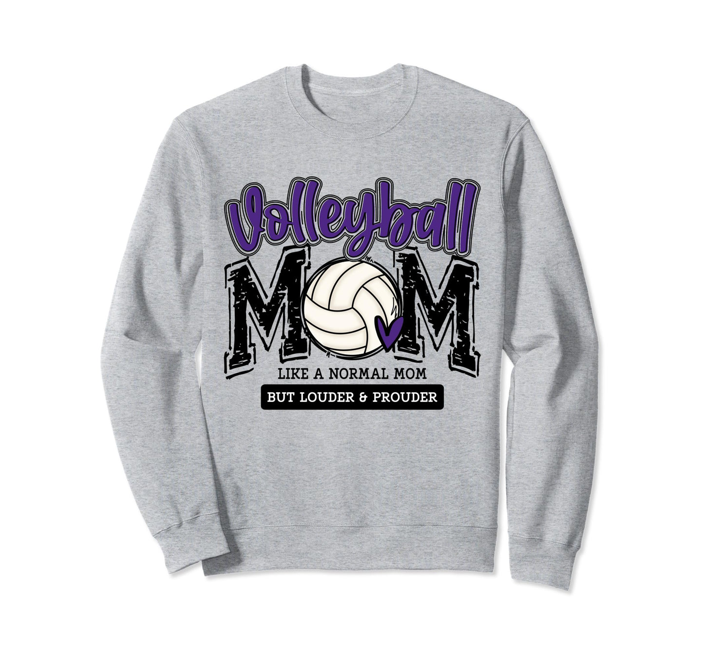 Volleyball Mom Purple Game Day Sweatshirt - Streetwear Style Men Women - T-Shirt, Sweatshirt, Hoodie