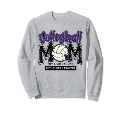 Volleyball Mom Purple Game Day Sweatshirt - Streetwear Style Men Women - T-Shirt, Sweatshirt, Hoodie