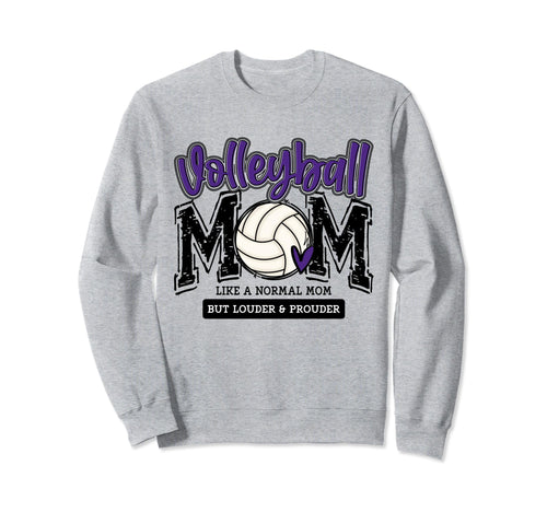 Volleyball Mom Purple Game Day Sweatshirt - Streetwear Style Men Women - T-Shirt, Sweatshirt, Hoodie