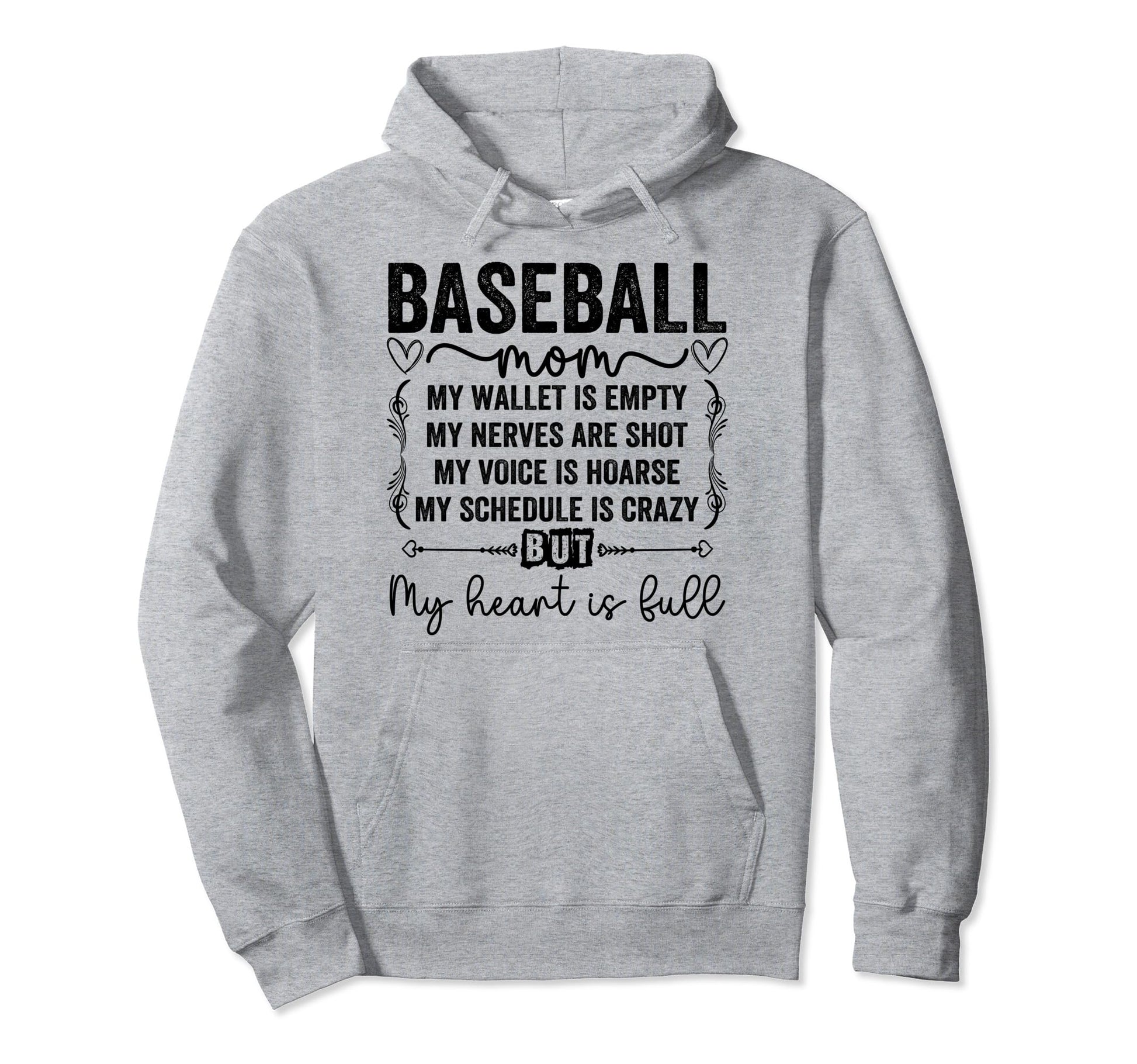 Funny Baseball Mom My Wallet Is Empty But Hoodie - Minimalist Print Unisex - T-Shirt, Sweatshirt, Hoodie