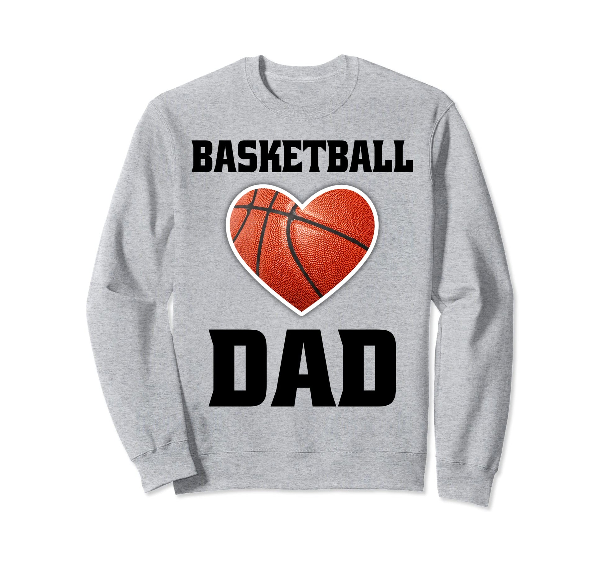 Basketball Dad Love Heart Game Day Sweatshirt - Minimalist Print Unisex - T-Shirt, Sweatshirt, Hoodie