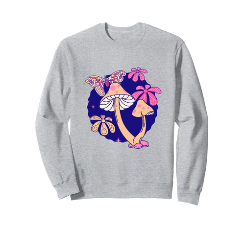 Funny Mushroom Lover Groovy Boho Sweatshirt - Fun Novelty Design for Adults - T-Shirt, Sweatshirt, Hoodie