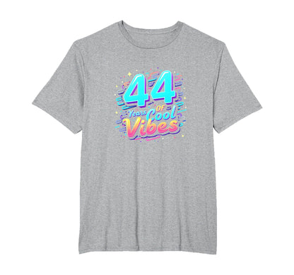 44 Years Vibes Birthday Gift Mens Big T-Shirt - Custom Art Print Men Women - T-Shirt, Sweatshirt, Hoodie
