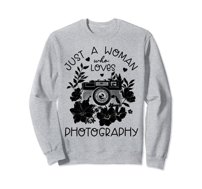 Photographer Camera Flowers Sweatshirt - Fun Novelty Design Unisex - T-Shirt, Sweatshirt, Hoodie