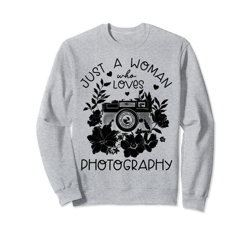 Photographer Camera Flowers Sweatshirt - Fun Novelty Design Unisex - T-Shirt, Sweatshirt, Hoodie