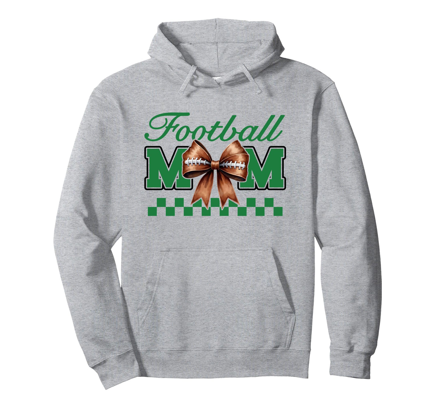 Game Day White Green Croquette Bow Hoodie - Custom Art Print for Adults - T-Shirt, Sweatshirt, Hoodie