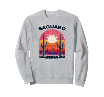 Saguaro National Park Sunset Sweatshirt - Streetwear Style for Adults - T-Shirt, Sweatshirt, Hoodie