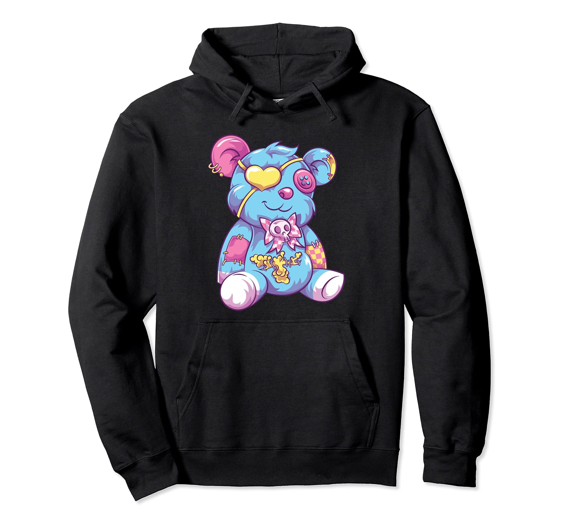 Kawaii Teddy Bear Japanese Anime Hoodie - Aesthetic Graphic Men Women - T-Shirt, Sweatshirt, Hoodie
