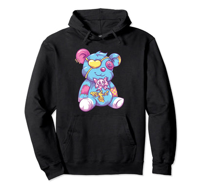 Kawaii Teddy Bear Japanese Anime Hoodie - Aesthetic Graphic Men Women - T-Shirt, Sweatshirt, Hoodie