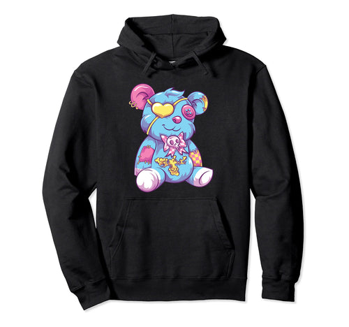 Kawaii Teddy Bear Japanese Anime Hoodie - Aesthetic Graphic Men Women - T-Shirt, Sweatshirt, Hoodie