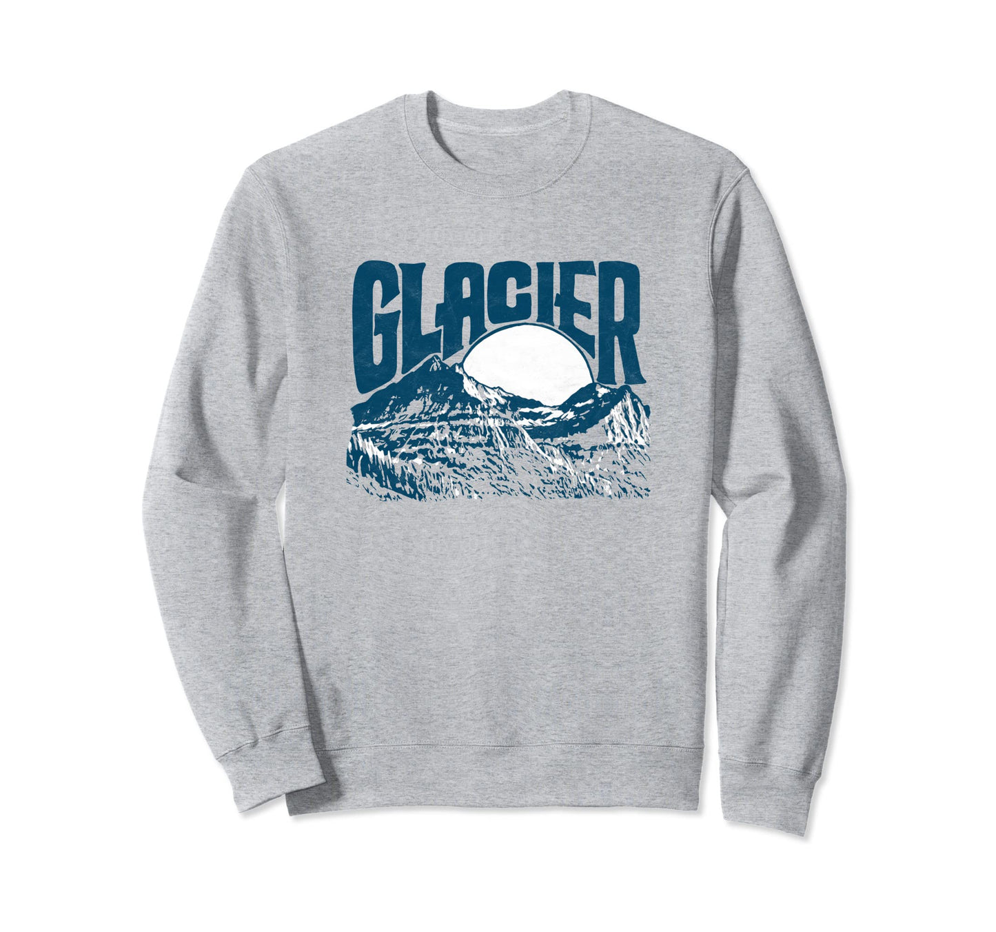 Glacier National Park Distressed Sweatshirt - Fun Novelty Design Men Women - T-Shirt, Sweatshirt, Hoodie
