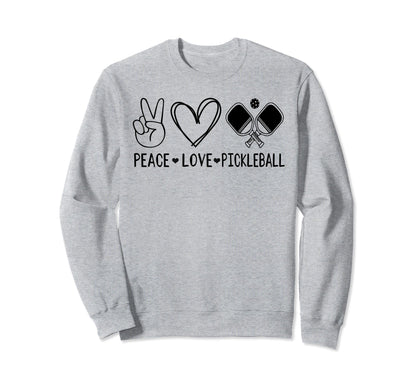 Love Pickleball Shirts Funny Peace Sweatshirt - Unique Graphic for Adults - T-Shirt, Sweatshirt, Hoodie