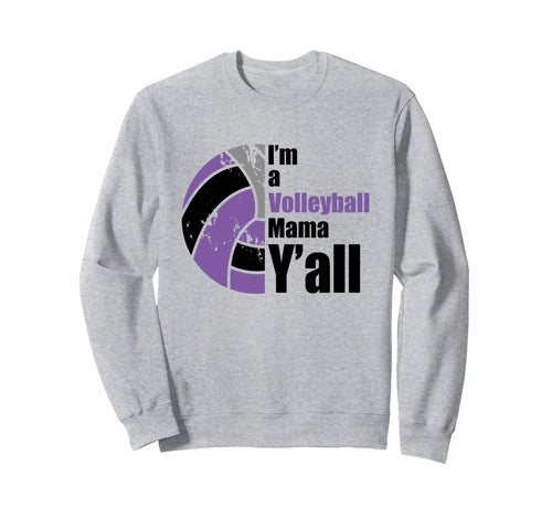 Purple Black Volleyball Mom Funny Sweatshirt - Unique Graphic for Adults - T-Shirt, Sweatshirt, Hoodie