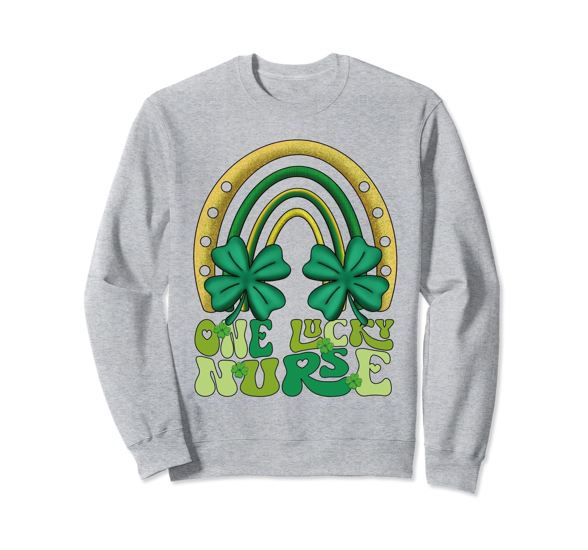 One Lucky Nurse Groovy Rainbow St Sweatshirt - Graphic Print Men Women - T-Shirt, Sweatshirt, Hoodie