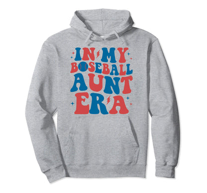 My Baseball Aunt Era Groovy Baseball Aunt Hoodie - Streetwear Style Unisex - T-Shirt, Sweatshirt, Hoodie