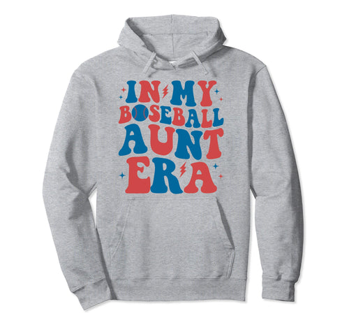 My Baseball Aunt Era Groovy Baseball Aunt Hoodie - Streetwear Style Unisex - T-Shirt, Sweatshirt, Hoodie
