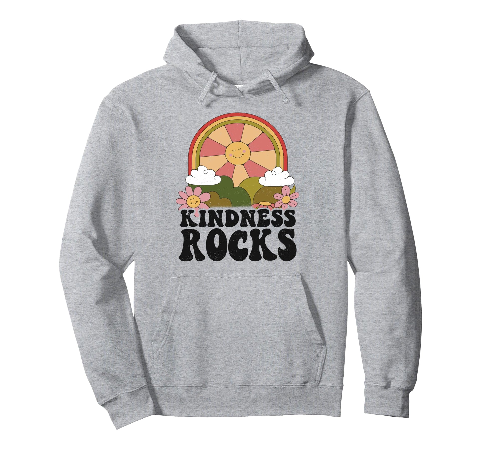 Earth Day Hippie Teacher Rainbow Kindness Hoodie - Novelty Apparel Unisex - T-Shirt, Sweatshirt, Hoodie