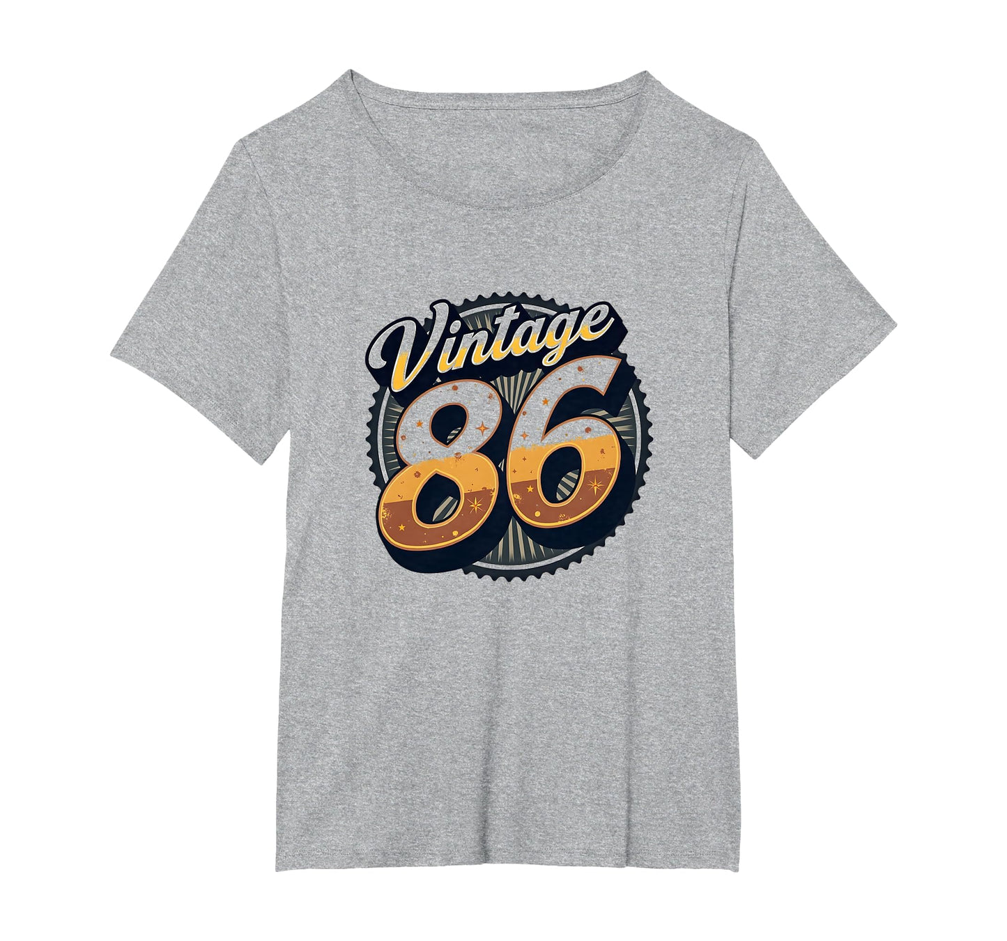 86 Birthday Gift Art Womens Plus Heather T-Shirt - Trendy Graphic Unisex - T-Shirt, Sweatshirt, Hoodie