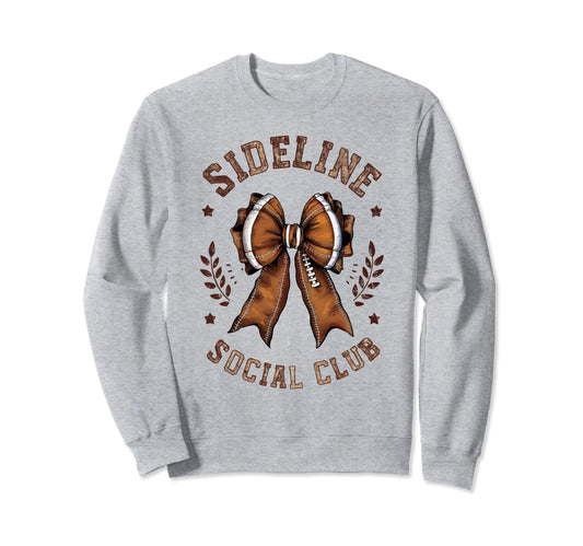 Womens Moms Coquette Bow Football Sweatshirt - Unique Graphic Men Women - T-Shirt, Sweatshirt, Hoodie
