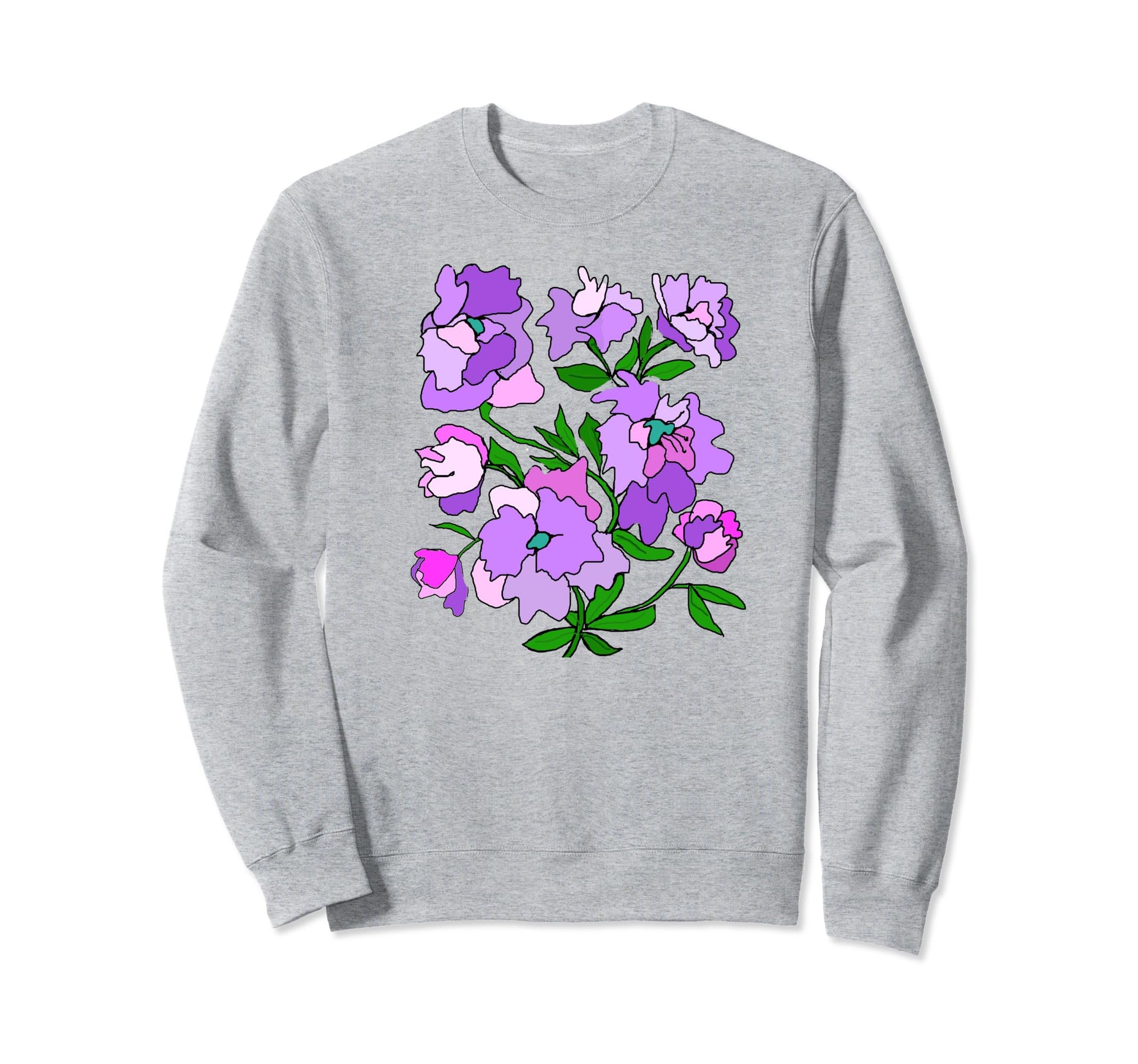 1960S Wildflowers Boho Hippie Flower Sweatshirt - Novelty Apparel Unisex - T-Shirt, Sweatshirt, Hoodie
