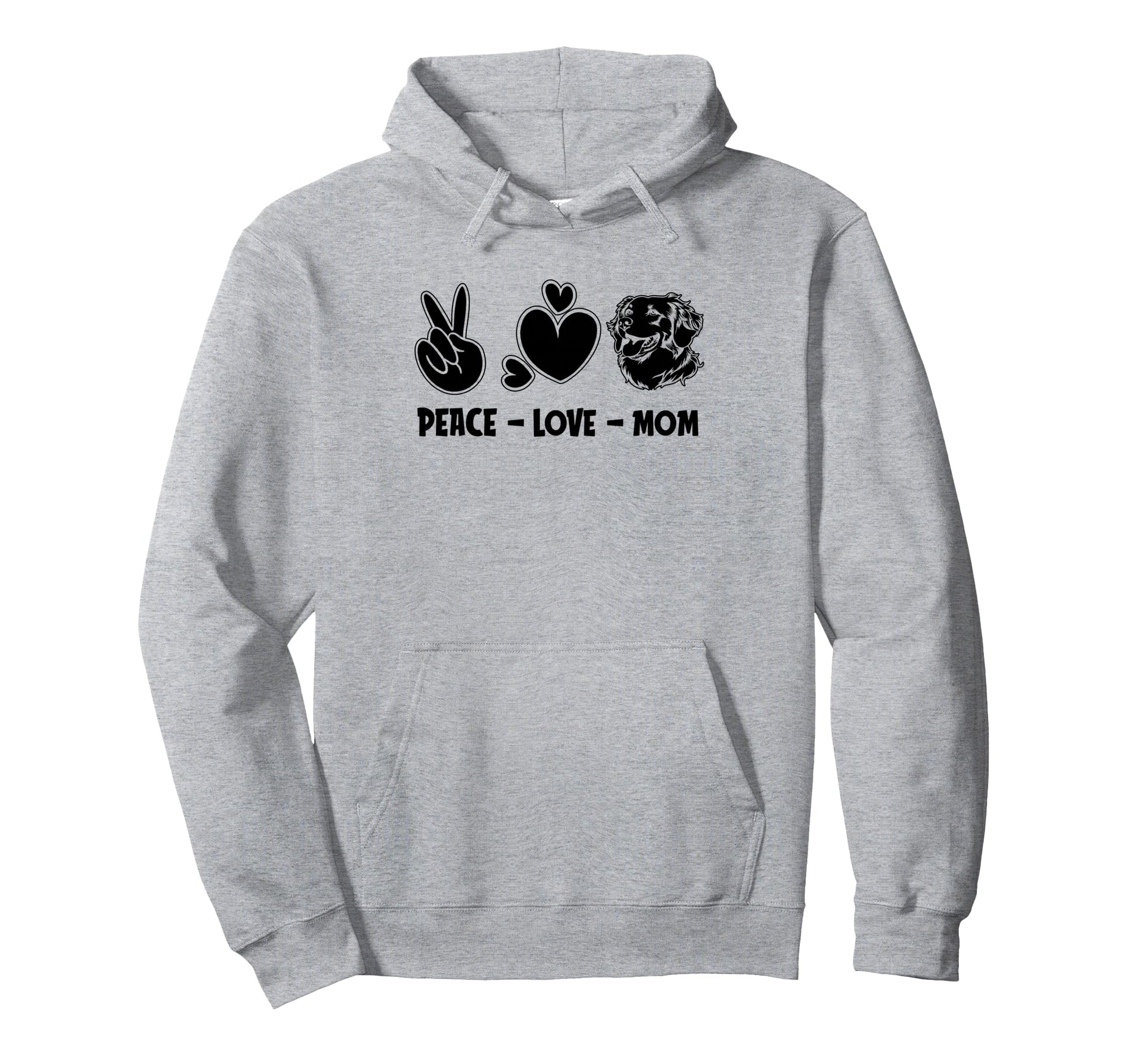 Brittany Spaniel Pet Breed Peace Love Hoodie - Custom Art Print for Adults - T-Shirt, Sweatshirt, Hoodie
