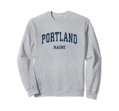 Portland Maine Me Varsity Sports Sweatshirt - Fun Novelty Design Unisex - T-Shirt, Sweatshirt, Hoodie