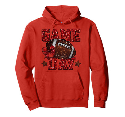 Game Day Touchdown Football Mom Go Hoodie - Trendy Graphic for Adults - T-Shirt, Sweatshirt, Hoodie