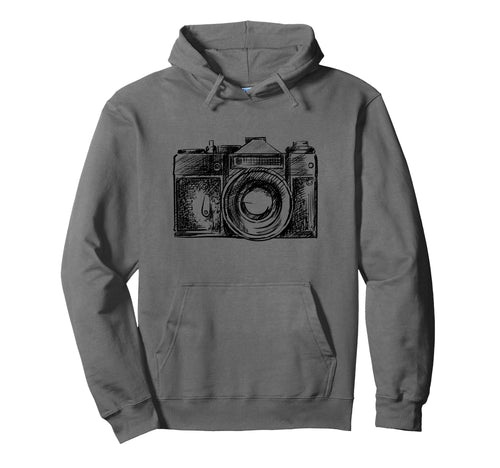 Photography Lovers Camera Sketch Hoodie - Trendy Graphic for Adults - T-Shirt, Sweatshirt, Hoodie